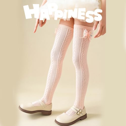 Over The Knee Socks Cotton Cableknit Socks Kids Girl Spring Stretchy Socks for Girls School Uniform Socks3
