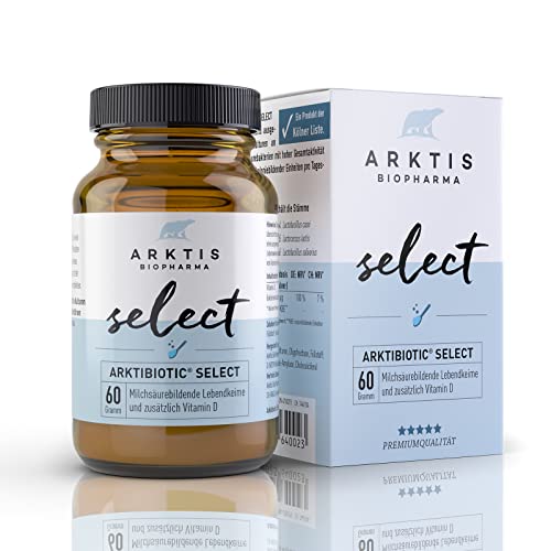 Arktis BioPharma Arktibiotic Select - Pulver 60 g, ausgewählte Milchsäurebakterien und Vitamin D, Laborgeprüft, ideal zur Unterstützung des Immunsystems und der Darmflora Cover