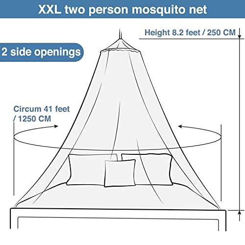 Zanzariera per Letto da Singolo a King Size Bianco...
