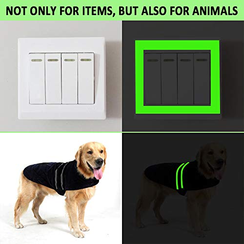 Image of 2PCS Luminous Tape, 10m x 10mm Glow in Dark Waterproof Fluorescent Adhesive Warning Tape for Stairs Stage Supplies Decoration (Green Light)