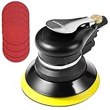 DFESKAH Druckluft Exzenterschleifer, 125mm pneumatische Poliermaschine mit Schleifpapier, 5 Zoll Exzenter Schleifer Schleifmaschine Multischleifer zum Schleifen Polieren von Holz Auto Metall