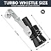Turbo Whistle for Exhaust Pipe, 2PCS XL Size Universal Muffler Sound Maker for Car, SUV, Sedan, Truck – Aluminum Alloy Turbo Exhaust Roar Simulator (Black)