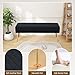 Furnimart 44 Inch Bedroom Ottoman Bench, Black Upholstered End of Bed Bench with Gold Legs for Living Room Bedroom Dinning Room Entryway, Black