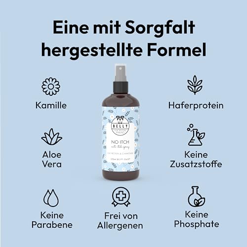 Belly Mittel gegen Juckreiz beim für Hund - 250ml - Hunde Pflege Spray pflegt die Haut bei Grasmilben Milben Reizungen Läusen und unterstützt den Regenerationsprozess Anti Juckreiz