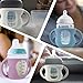 6Pcs Baby Bottle Handles, Drop Resistant Glass Baby Bottle Sleeves, Anti Slip and Heat Resistant Baby Bottles Silicone Sleeves for Avent 120ml