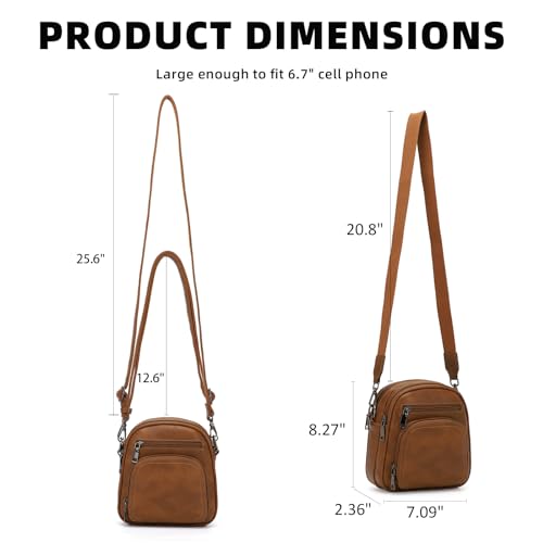 KouLi Buir Multi Pockets Crossbody Bags for Women Small Shoulder Handbag Purse2