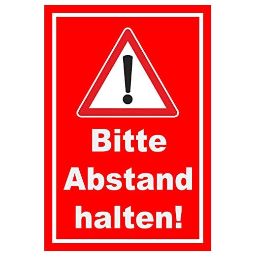 Melis folieverkstad dekal vänligen håll avstånd – 60 x 40 cm – 20 VAR S00100-012-D