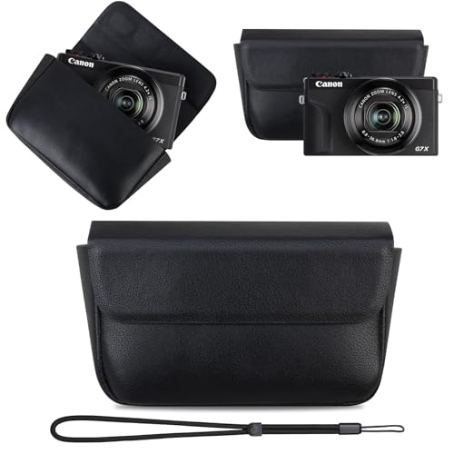 Funda para cámara Lacdo para Canon G7 X Mark III negra miniatura 1