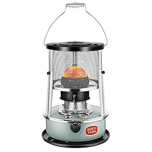 4,5 l kerosinekachel voor binnen kamperen, lichtgewicht draagbare oliebrander, kerosine convectieverwarmer voor buiten, terras, balkontent, rookvrij, brandstofefficiënt, met 3 lontverwarming