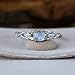 Angol Genuine Moonstone Ring Sterling Silver for Women Rainbow Moonstone Thumb Ring Minimalist Statement Band Finger Ring Dainty Trendy with Box
