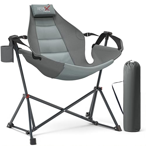 Hammock-Camping-Chair-Oversized-Swinging-Chair-350LBS-Grey Hammock Camping Chair, Oversized Swinging Chair, 350LBS, Grey - Image 1