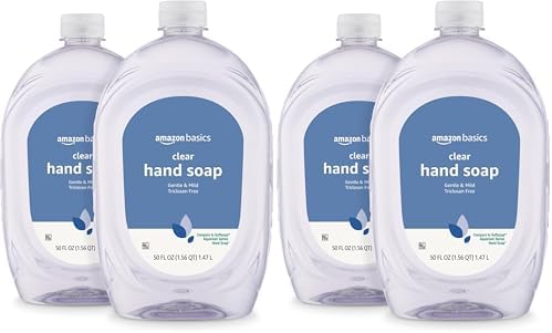 Amazon Basics Gentle & Mild Clear Liquid Hand Soap Refill, Triclo...