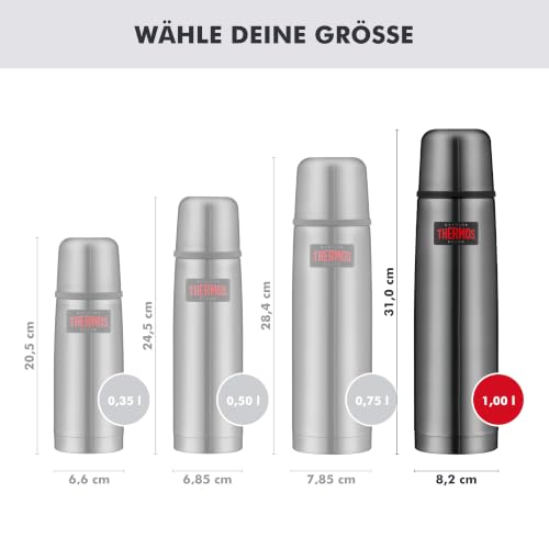 THERMOS LIGHT & COMPACT Thermosflasche 1,00 l, 24 h heiß, stone grey – Ansicht 5