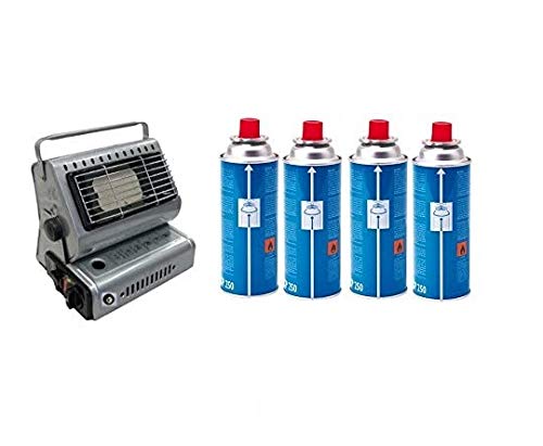 ALTIGASI Stufa STUFETTA A Gas Portatile Doppio Attacco GPL/BUTANO + 4 bombolette a Gas