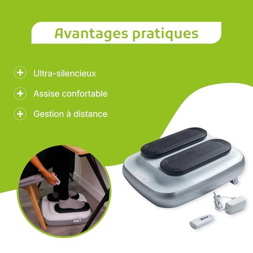 Identités, Simulateur de Marche, Exerciseur de Jambes Électrique, Marche Assise, Stimuler Jambes et Cœur, Idéal pour Sénior, Appareil ultra-silencieux, Télécommande Sans fil – Image 4