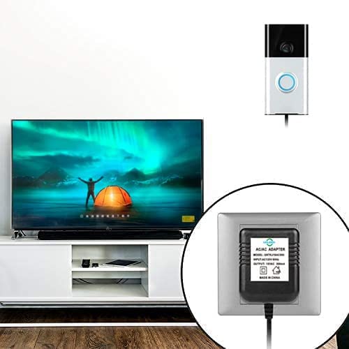Miniatura 5 de Timbre de puerta de 26 pies Transformador 18V500mA Adaptador de corriente para timbre de video Ring Nest Eufy Wyze Arlo Timbre de puerta inalámbrico