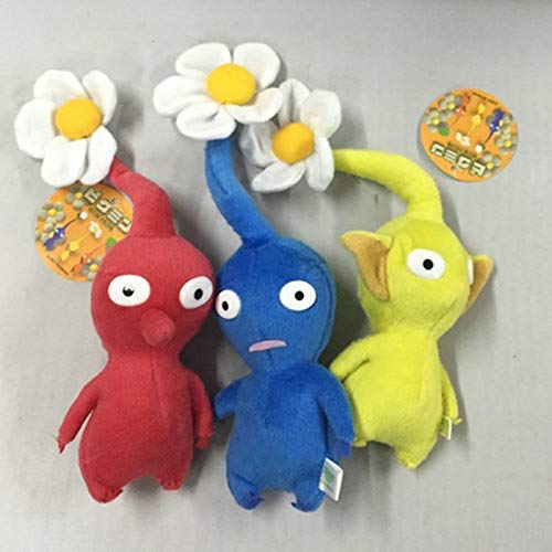 Preisvergleich Produktbild JKLI Kuschel Pikmin Spiel Spielzeug Plüschpuppe Wohnkultur Spielzeug Gefüllte Plüschpuppe Spielzeug Rot Blau Gelb Blumen 18cm Wangwu