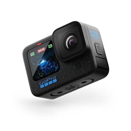 GoPro HERO12 Waterproof Action Camera with Front & Rear LCD Screens, 5.3K60 Ultra HD Video, HyperSmooth 6.0 + AutoBoost, Live Streaming with Enduro Battery (1-Yr International + 1-Yr India Warranty)