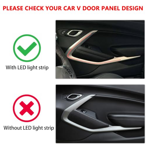 RAZPOY Carbon Fiber Inner Door Panel Trim Fit for Chevy Camaro 2016-2024 by RAZPOY - Used condition - Image 2