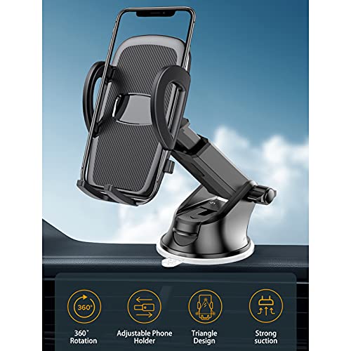 lifcasual Suporte para telefone de carro Suporte para ventosa com haste telescópica para carro em su