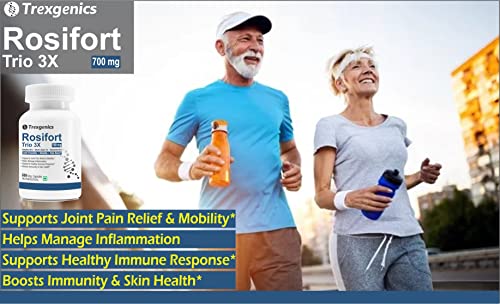 Image of Trexgenics ROSIFORTE TRIO Rosehip, Boswellia, Devil's Claw 700 mg Joint Pain & Inflammation Support VEGAN & NON-GMO (60 Veg. Capsules) (Pack of 2)