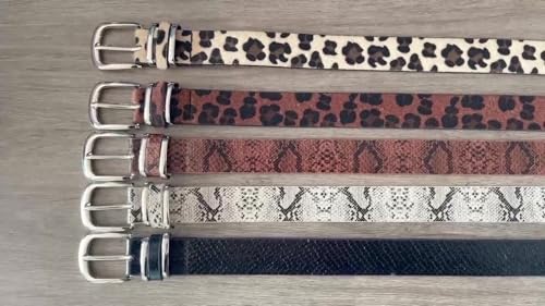 Four season snake patterned belt, spicy girl leopard print subculture, millennium accessories, simple belt for women2