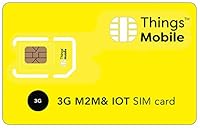 3G SIM-Karte - Things Mobile - mit weltweiter Netzabdeckung und Mehrfachanbieternetz GSM/2G/3G/4G. Ohne Fixkosten, ohne Verfallsdatum und mit wettbewerbsfähigen Tarifen. 10 € Guthaben inklusive