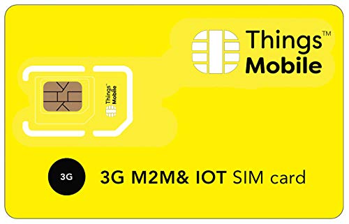 3G SIM-Karte - Things Mobile - mit weltweiter Netzabdeckung und Mehrfachanbieternetz GSM/2G/3G/4G. Ohne Fixkosten, ohne Verfallsdatum und mit wettbewerbsfähigen Tarifen. 10 € Guthaben inklusive