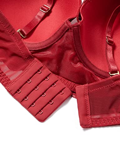 Iris & Lilly Women's Lace Padded Strapless Bra, Red, 32D #TOP3