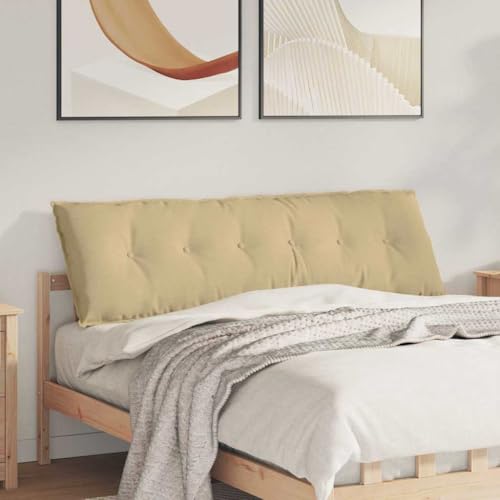 Coussin de dossier en velours côtelé gris vert de qualité supérieure pour lit