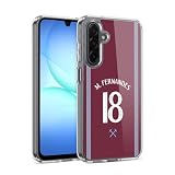 Head Case Designs Officially Licensed West Ham United FC Mateus Fernandes 2025/26 Players Home Kit Gel Case [Military Grade Protection] Compatible with Samsung Galaxy A17 4G / 5G