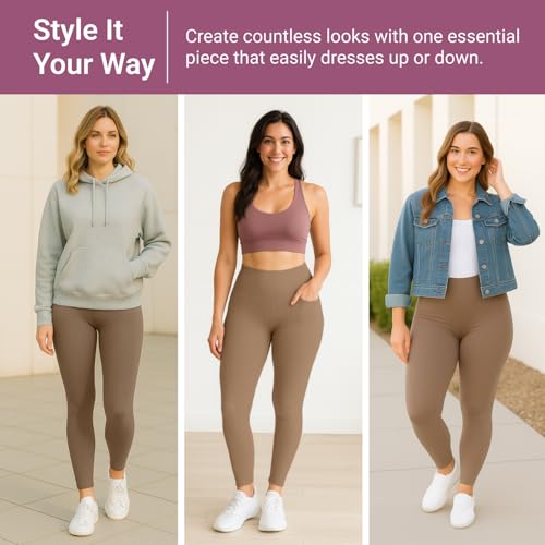 Image of SATINA High Waisted Leggings for Women - Comfortable and Stretchy in Versatile Sizes and Colors