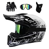 ▶ Casque de motocross : Coque extérieure en ABS (légère et résistante), coque intérieure en EPS, rembourrage épais, intérieur respirant et très confortable, rembourrage amovible et lavable, casque polyvalent et bien ventilé pour rouler été comme hiver.