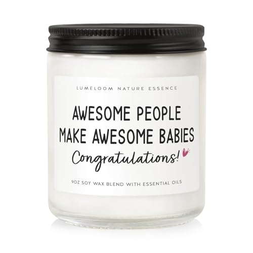 LUMELOOM Gender Reveal Gifts- 9oz Lavender Scented Soy Wax Candle
