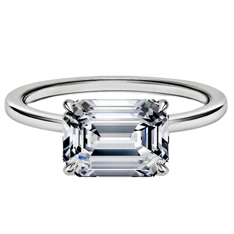 Bague moissanite argent 925 anti-ternissement éclat éternel sans le prix du diamant