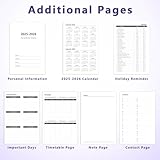 Academic Diary 2025-2026 Page a Day A5 Mid Year Diary 2025-2026 from August 2025 to July 2026 Back To School Daily Planner 25-26 Academic Diaries a5 for Home Bussiness Personal Use(Purple) - Image 6