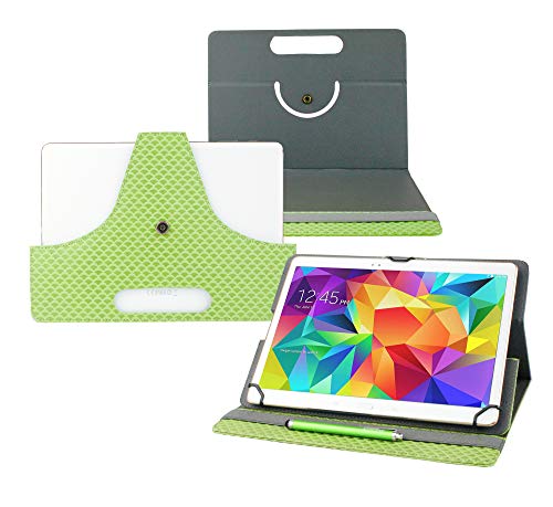 Emartbuy Universal 9,6-10,5 Pulgadas Verde 360 Grados Desacoplable Rotativo Soporte Folio Wallet Case Cubrir + Stylus Adecuado para Dispositivos Seleccionados Enumerados a Continuación