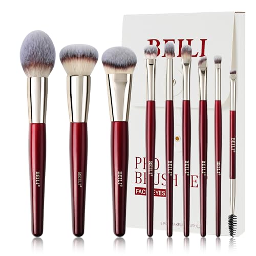 BEILI Makeup Brushes 9Pcs Professional Set