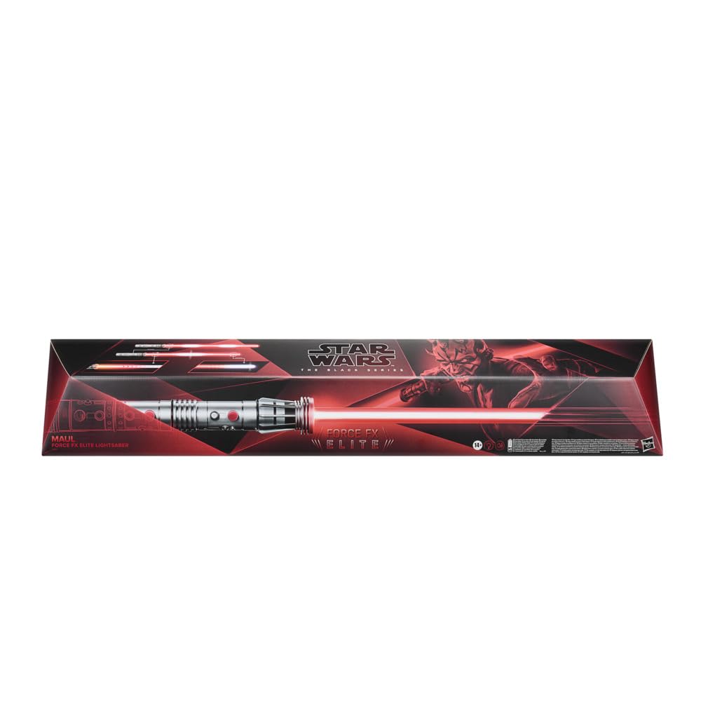 Star Wars The Black Series, Premium Force FX Elite elektroniczny miecz świetlny z zaawansowanymi światłami LED i efektami dźwiękowymi, od 14 lat