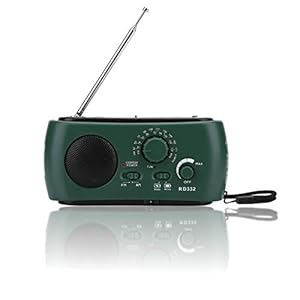 Handslingerradio, noodradio op zonne-energie met AM / FM-functies, radio met 3 LED-zaklampen, USB / micro-USB-interface, voor wandelen en buiten
