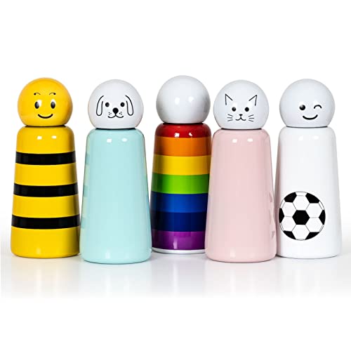 Lund London Sports Bottle 300Ml Skittle Bottle - Aluminum Water Bottle, Reusable Bottles Leak Proof Thermos, Metal Canteen, Travel Bottles For Kids, Bee Design, Sports Bottle #TOP7