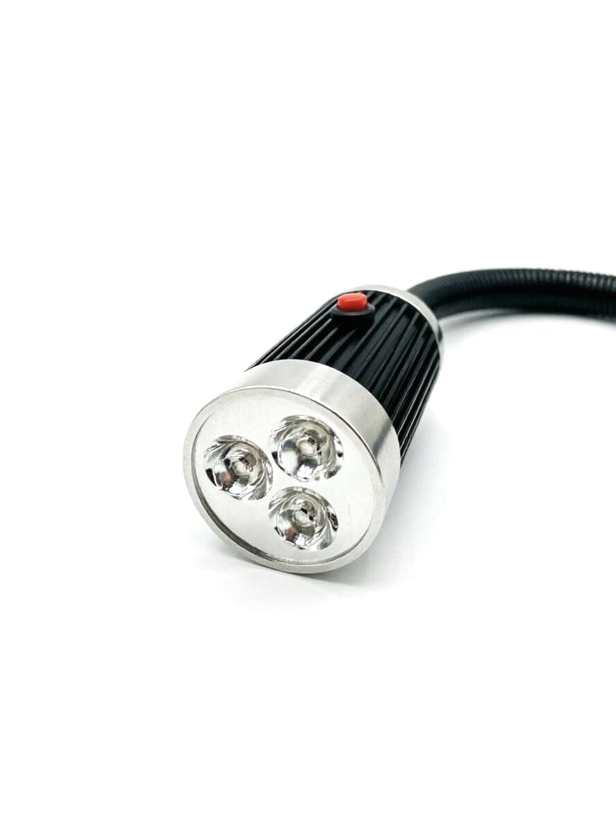 Máquina magnética luz 5W 24V 23,6 pulgadas led flexible cuello de ganso luz de trabajo con base magnética 500 lúmenes Iluminación industrial (23.6 inches)