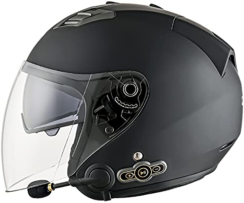 Motorbike Retro 3/4 Bluetooth Open Face Helmet DOT Approved