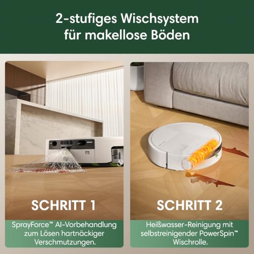 iRobot Roomba 675 Saugroboter, Laser+AI, 30.000 Pa, 80 °C Moppwäsche – Ansicht 2