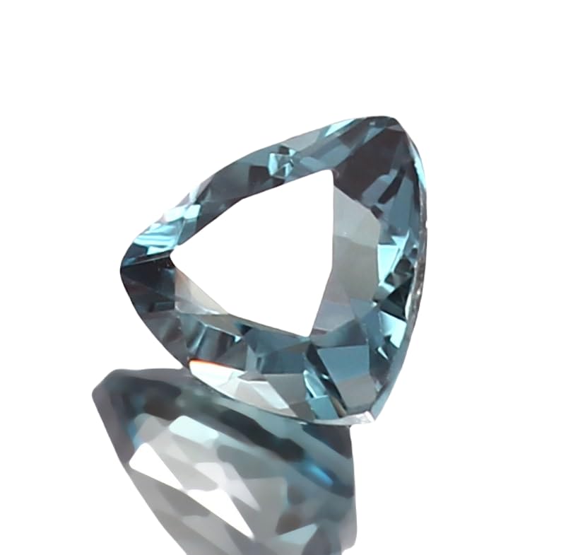 Tourmaline indicolite naturelle 7x7 mm en trillion pour création de bijoux DIY