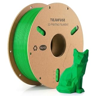 TEJUFUSE PLAフィラメントベーシック 1.75mm 3Dプリンター用フィラメント 真空密封包装 寸法精度±0.03mm 整然巻きでスムーズな供給 ほとんどのFDMプリンターに対応 (1KG/スプール 2.2 lbs) グリーン