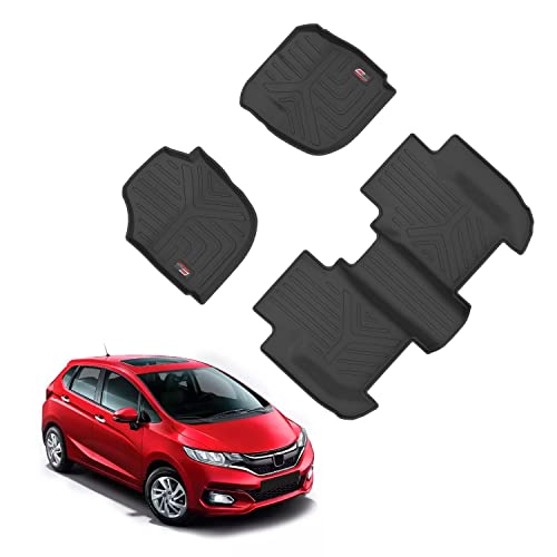 Image of GFX Car Floor Mats (After-Market) Premium Life Long Foot Mats Compatible with Jazz 2015 Onwards