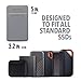 Slipdrive - Portable Hard Drive Sleeve for Laptop - SSD Solid State Drive - Reusable Adhesive - 5” x 3.2” Stick on External Hard Drive Carrying Case - Travel Pocket Pouch (Small, Gray)