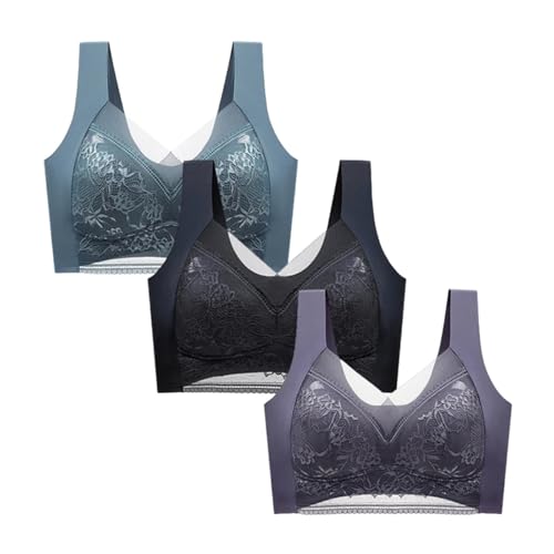 Brassiere sport femme push-up en soie glacee et soutien-gorge dentelle decollete