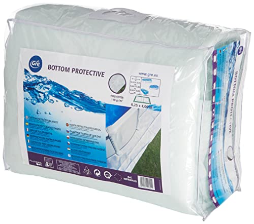 Gre MPROV610 - Tappeto Di Protezione Per Piscina Ovali Da 530 X 280 Cm, 610 X 375 Cm O 500 X 340 Cm, Colore Bianco - 4